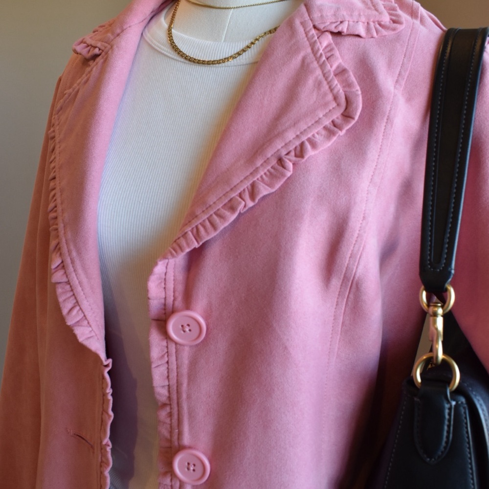 Parisian Pink Ruffle Blazer - Picture 3 of 5